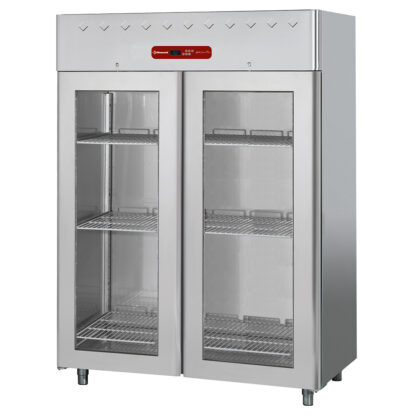 Ventilated freezer 1400 liters, 2 glass doors GN 2/1