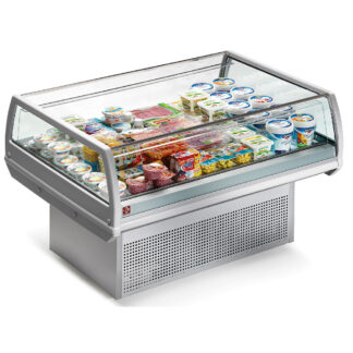 Panoramic self-service refrigerated counter