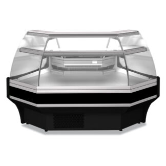 Open angle 90Â°, ventilated, low glass, 3 sides â€“ BLACK