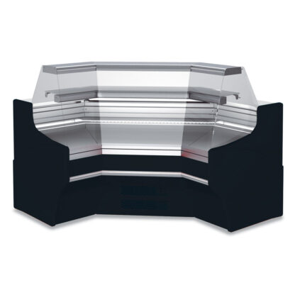 Closed angle 90Â°, ventilated, pastry glass, 3 sides - BLACK