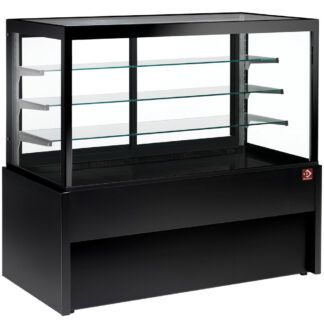 Panoramic display counter, neutral, 4 levels, without storage room - BLACK