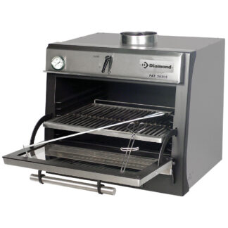 Charcoal oven-BBQ, GN 1/1 (60 Kg/h)/Stainless steel