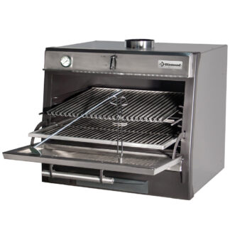 Charcoal oven-BBQ, GN 1/1 + GN2/4 (75 Kg/h)/Stainless steel