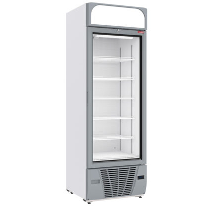 Negative refrigerated display 496 liters - 6 fixed levels with lightbox - WHITE