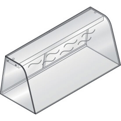 Display with warming elements (by resistance) closed with sliding doors