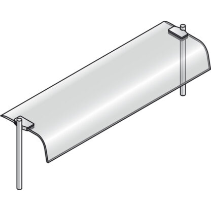 Superstructure with curved glass