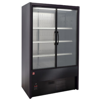 Ventilated refrigerated wall element, swing doors - BLACK