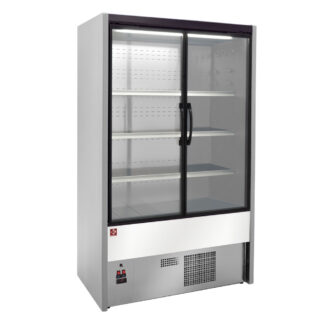 Ventilated refrigerated wall element, swing doors - GREY / WHITE