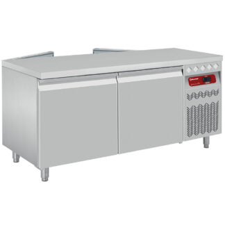 Ventilated PASS THROUGH, refrigerated table, 2x2 doors GN 2/1, 365L.