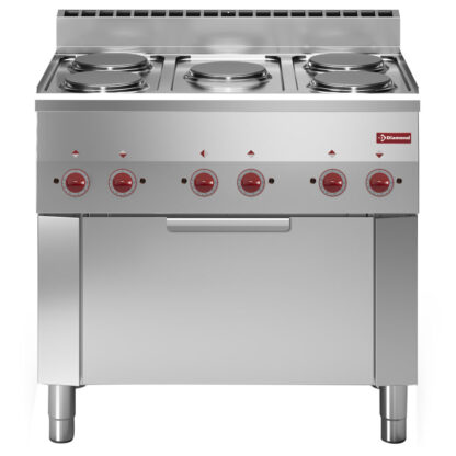 Range 5 hobs and electric convection oven GN 1/1