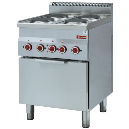 Range 4 hobs and electric convection oven GN 2/3