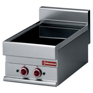Electric vitroceramics plate with 2 cooking zones -Top-