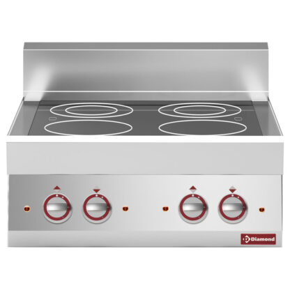 Electric vitro-ceramic plate with 4 cooking zones -top- "Alpha 650"