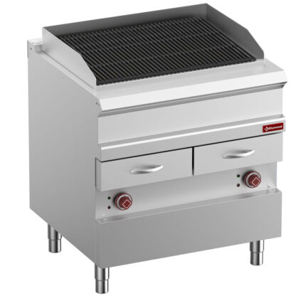 Electric steam grill, module 1/1, grid in cast iron "double sided"
