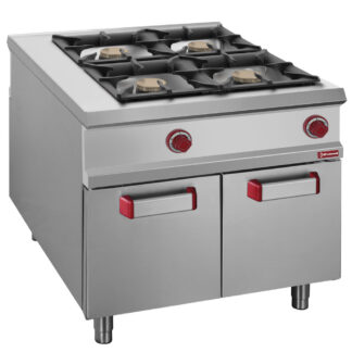 Gas stove 4 burners, cupboard - PASS-THROUGH