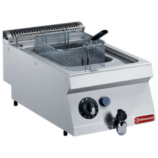 Gas fryer, basin in "Y" 7 liters, exterior burners -TOP-