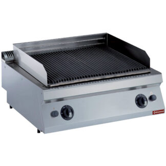 Gas grill in lava stone, iron grid  1 mod. -TOP-