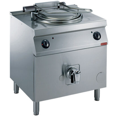Gas rounded kettle, 60 liters, direct heating, on board