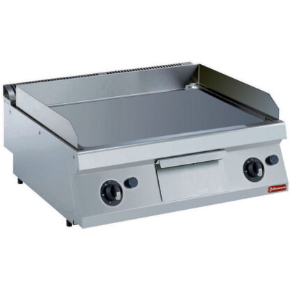 Gas cooking plate, smooth, hard chrome plated  -TOP-