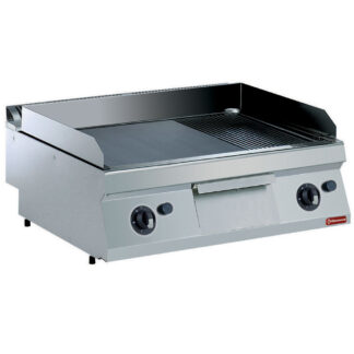 Gas cooking plate, 2/3 smooth, 1/3 grooved -TOP-