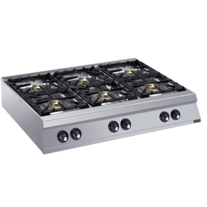 Gas cooker 6 burners -TOP- "POWERFUL"