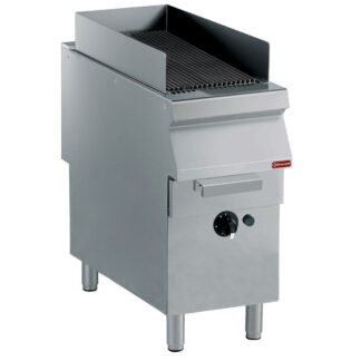 Gas grill, grill in cast iron, on pedestal