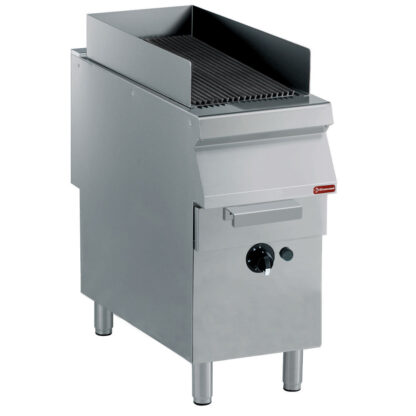 Gas grill, grill in cast iron, on pedestal