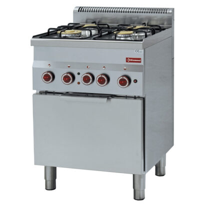 Gas stove 4 burners and electric convection oven GN 2/3