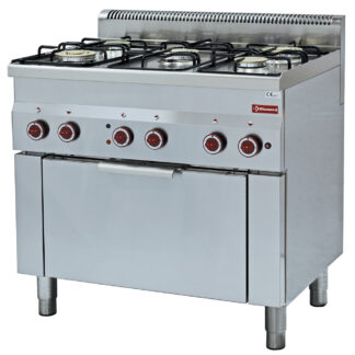 Gas stove 5 burners and electric convection oven GN 1/1