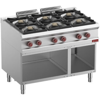 Range consist of : 6 burners & open base