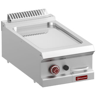 Gas fry top smooth hard chromed plate, module 1/2  -Top-