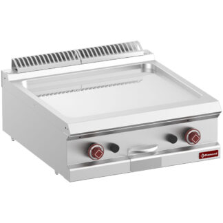 Gas fry top smooth hard chromed plate, module 1/1  -Top-