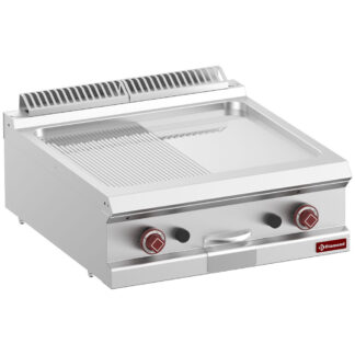 Gas fry top, 1/2 smooth 1/2 ribbed, hard chromed plate, mod.1/1-Top-