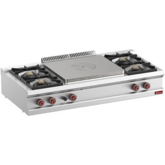 Cooker 4 burners, central cooking hob -Top-