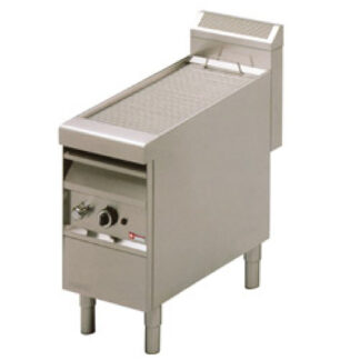 Gas grill-steamer with cooking grid in "O"-form, on undercarriage