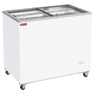 Storage chest freezer, 303 liters, sliding lids on wheels