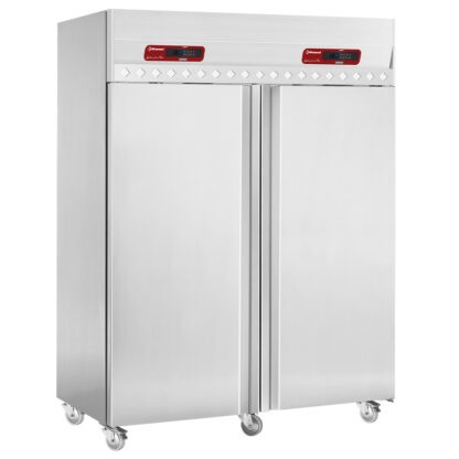 Ventilated freezer and refrigerator 2x 700 liters, 2 doors GN 2/1, on wheels