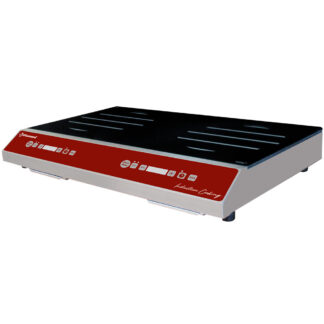 Induction hob double zone (2x 1750 watt), glass touch control panel