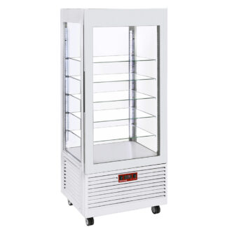 Display 4 sides TÂ° positive, 5 glass shelves, ventilated, 480 Lit, WHITE
