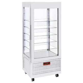 Display 4 sides TÂ° positive, 5 glass shelves, ventilated, 480 Lit, WHITE