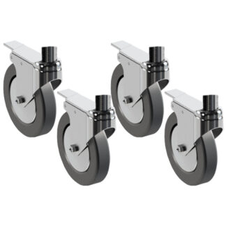Kit of 4 wheels, 2 with brakes for pizza oven stand