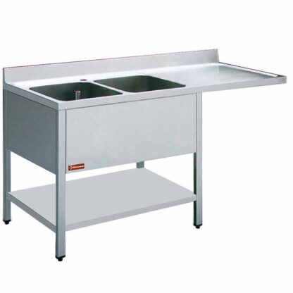 Sink 2 tanks and 1 drain surface