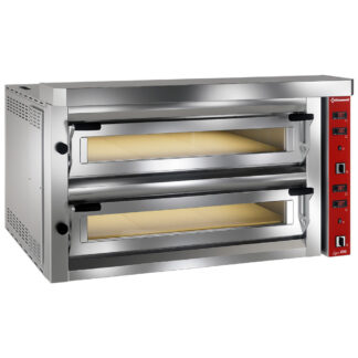 Electric pizza oven "extra large", 2x 6 pizzas 350mm - FULL refractory stone