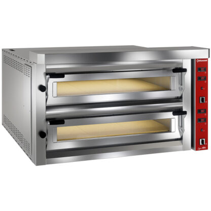 Electric pizza oven "extra large", 2x 9 pizzas 350mm - FULL refractory stone