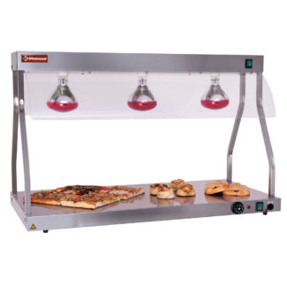 Heating bridge and top, infrared lights (3x 250 W)