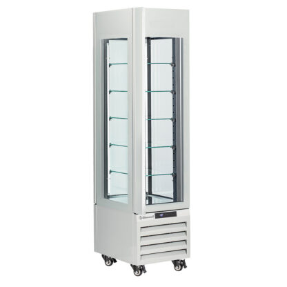 FULL vitrine 260 Lt., 5 glass levels, ventilated -ICE CREAM & PASTRY - WHITE