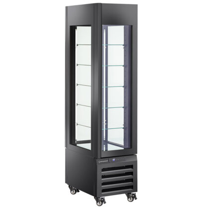 FULL vitrine 260 Lt., 5 glass levels, ventilated - PASTRY - BLACK