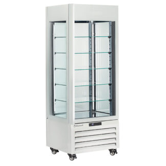 FULL vitrine 440 Lt., 5 glass levels, ventilated - ICE CREAM & PASTRY - WHITE