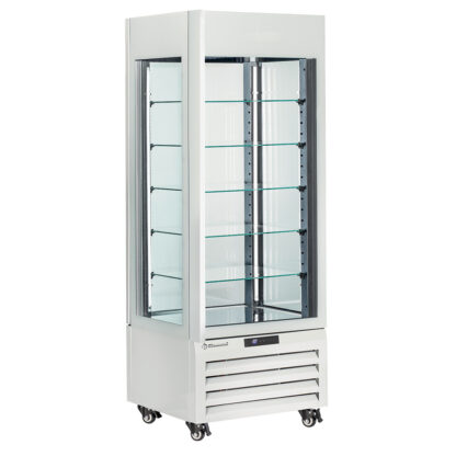 FULL vitrine 440 Lt., 5 glass levels, ventilated - ICE CREAM & PASTRY - WHITE