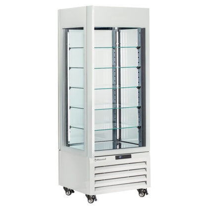 FULL vitrine 440 Lt., 5 glass levels, ventilated - PASTRY - WHITE